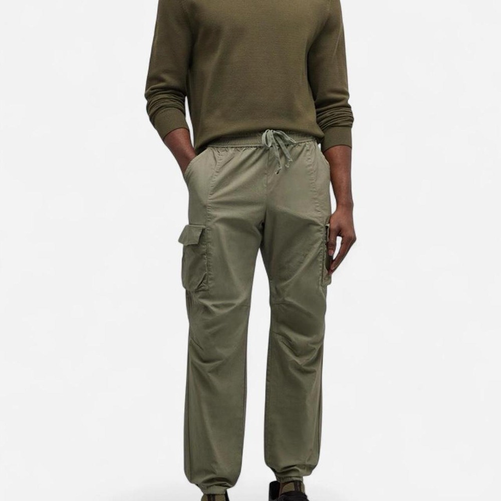 John Elliott Back Sateen Cargo Pants in Olive